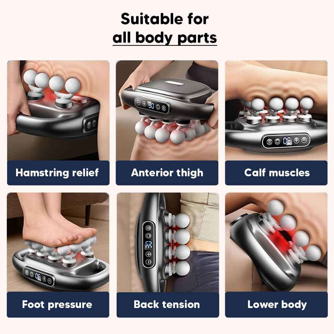 Deep Tissue Massage Gun 16 Heads with Heat Therapy