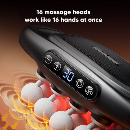 Deep Tissue Massage Gun 16 Heads with Heat Therapy