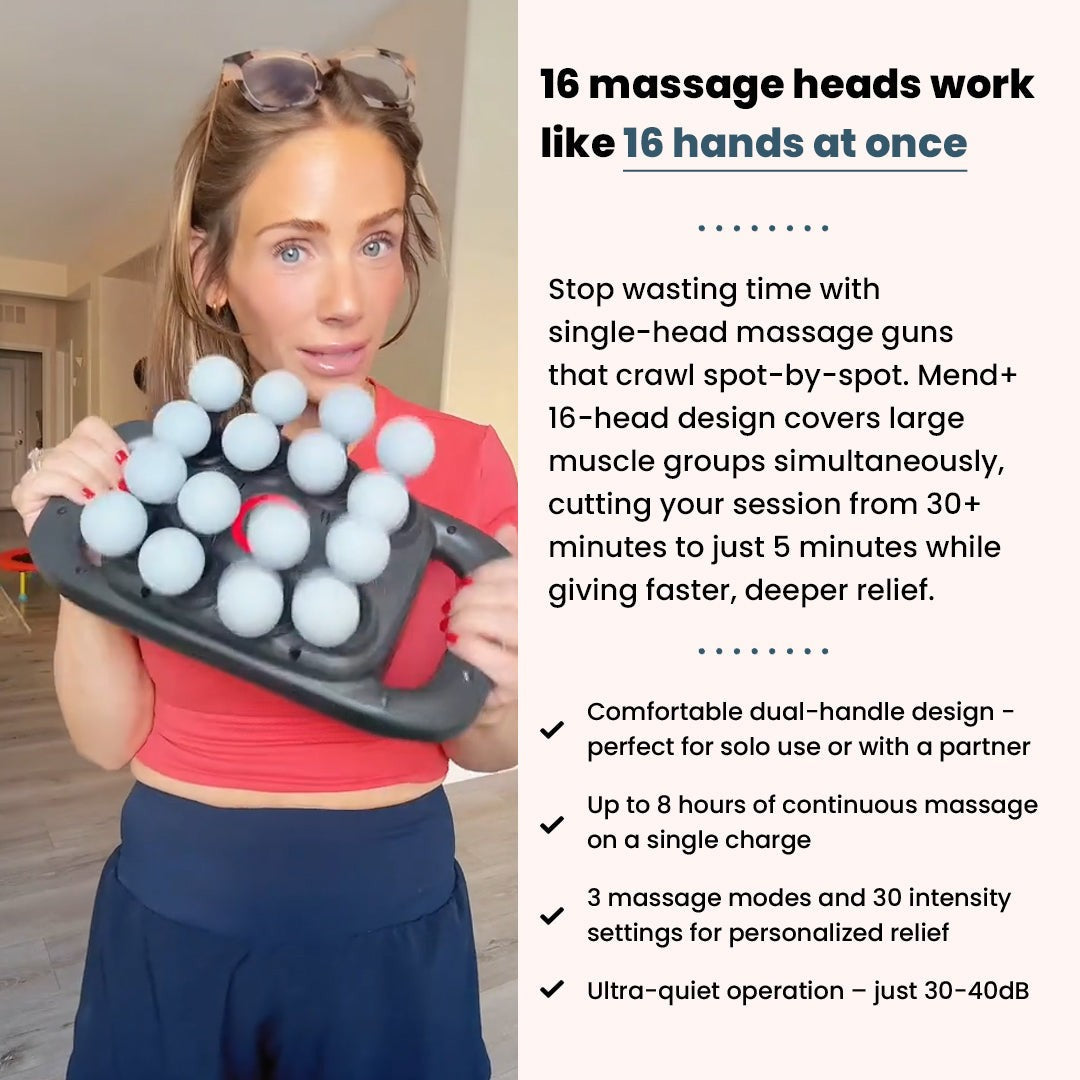 Deep Tissue Massage Gun 16 Heads with Heat Therapy